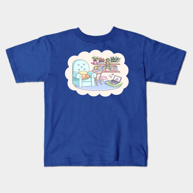 Happy Place Kids T-Shirt by sombrasblancas